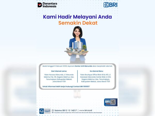 Kantor BRI Unit Marunda Pindah Alamat, Dekat dari Kantor Lama