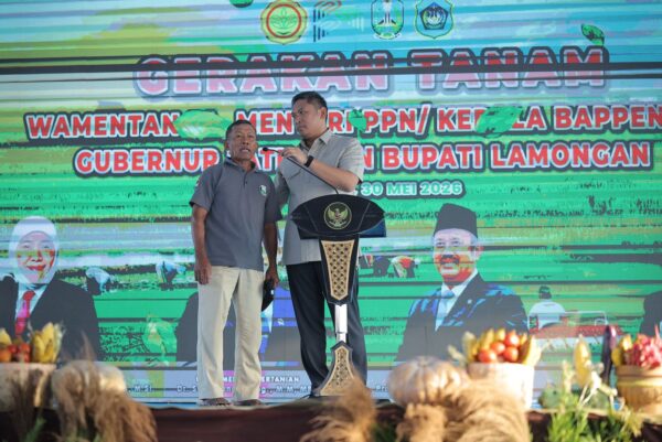 Stok Beras RI Tembus 28 Juta Ton, Wamentan Sudaryono Kebut Tanam 750 Hektar Padi di Lamongan Hadapi El Nino