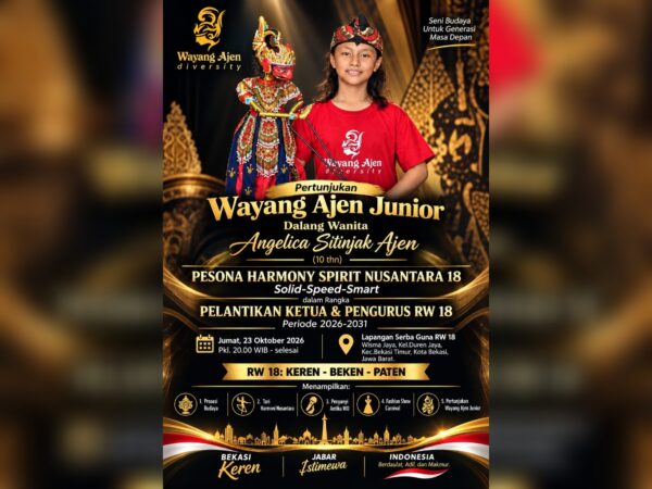 Wayang Ajen Junior Tampil di Wisma Jaya, Dalang Cilik Angelica Sitinjak Ajen Bawa Pesan Pelestarian Budaya